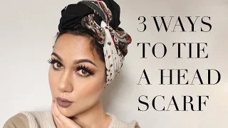 Three Ways to Tie Your Turban/Headscarf Tutorial | My Three Favourite Scarf/Turban Styles!