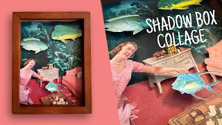 3D Paper Surreal Collage from Vintage Magazine Images | Shadow Box Art