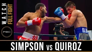 Simpson vs Quiroz FULL FIGHT: May 25, 2019 - PBC on FS1