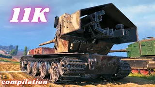 Waffenträger auf E 100  11K  Damage  & Wt  auf E 100  compilation World of Tanks Replays