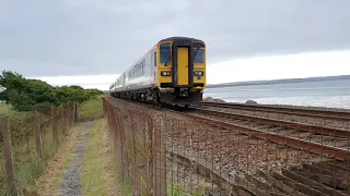 epic tones and trains at pwll including a 6 car 175, 4 carriage of 153s and 800032 on the 19.06.22