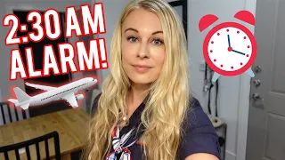 The REAL Life Of A FLIGHT ATTENDANT | Waking Up At 2 AM For Work!