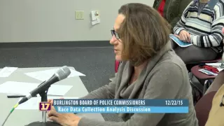 Burlington Police Commission Excerpt from meeting on 12-22-2015
