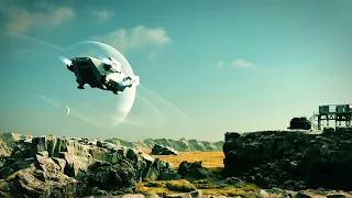 Blender Eevee Cinematic Sci Fi Space Ship Landing