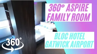 Bloc Hotel Gatwick Airport | 360° Room Tour | Aspire Family Room 646 | Gatwick Airport Runway View