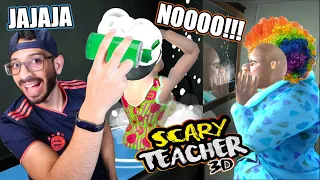 BROMA EN EL BAÑO A LA MAESTRA LOCA | Scary Teacher 3D Capitulo 4 | Juegos Luky