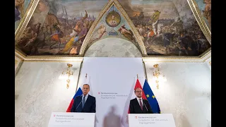 Pressekonferenz von Außenminister Schallenberg und Außenminister Lawrow, 25. August 2021