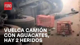 Camión con aguacates vuelca en Autopista Siglo 21 en Michoacán - Las Noticias