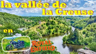 The Royal Enfields are walking through the Creuse Valley and I'm riding the Super Meteor 650