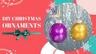 Christmas Holiday Glitter Ornaments DIY 🎄 | BalsaCircle.com