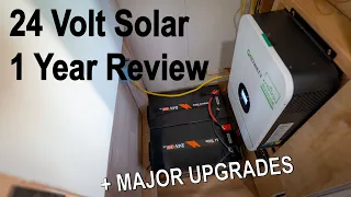OFF GRID SOLAR 24 Volt 1 Year Review + UPGRADES w/ LiTime Lithium Battery