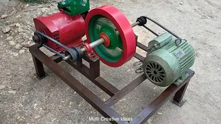 How to Make Free Electricity Generator  at home 5kw 230v  Motor Flywheel Free Electricity Generator