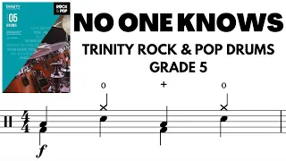 No One Knows - Trinity Rock & Pop Drums GRADE 5 (no drums/no click)