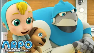 Arpo the Robot | Puppy PANIC!!! | NEW VIDEO | Funny Cartoons for Kids | Arpo and Daniel