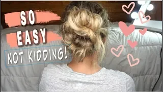 HOW TO: SIMPLE BOHO UPDO BUN - EASY HAIRSTYLE FOR SHORT, MEDIUM, OR LONG HAIR
