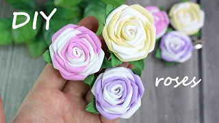 AMAZING! How I made foamiran ROSE SQUARE🌹 Two-color homemade rose