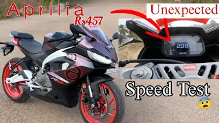 ‼️Aprilia Rs457 Speed Test 😨 | 😱| New Competitor for Kawasaki Ninja 300 Ktm Duke 390 |