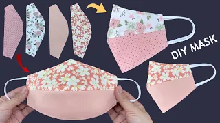 New! 2 In 1 Style Cute Mask | Diy Breathable Face Mask 2 Tone Easy Pattern Sewing Tutorial At Home |