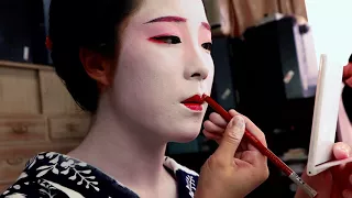 半玉（舞妓）さんの白塗りメイク最初から最後まで　how to "Maiko(Geisha)" make-up