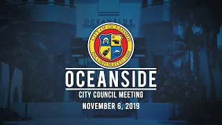 Oceanside City Council Meeting - November 6, 2019
