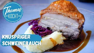 Knuspriger Schweinebauch mit leckerer Soße - Pork Belly