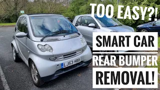 Smart Car (450) Rear Bumper Removal - SO EASY!!