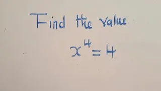 Find the values of x || x⁴=4 ||, Olympiad Math