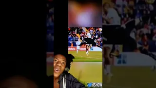 Ishowspeed REACTS To Ronaldo BICYCLE KICK #short #shorts #ishowspeed