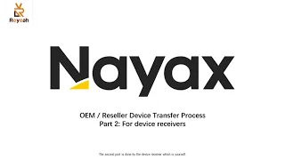 Nayax Device Transfer Process - Reyeah