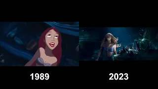 The Little Mermaid - Part Of Your World (1989 VS 2023 Comparison)