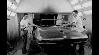 The 1963 Corvette Sting Ray being assembled at the St. Louis Plant