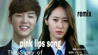 Pink lips song remix || The heirs and dance combination || lee bo na and chan Yong love story ||