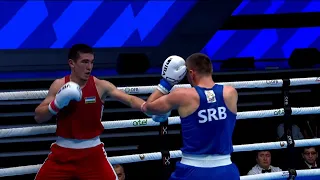 R16 (75KG) ABDULLAEV ALOKHON (UZB) vs MEMIC ALMIR (SRB) | IBA Men's World Boxing Championships 2023