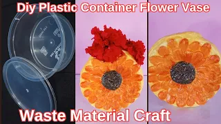 How To DIY Plastic Container Flower Vase