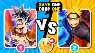 🔥SAVE ONE DROP ONE ANIME CHARACTER 🌟Which Do You Prefer?  - TOP ANIME QUIZ