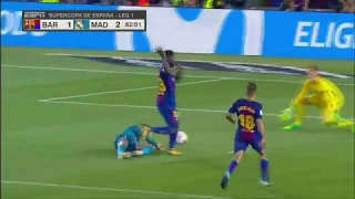 Barcelona Vs Real Madrid Spanish Supercopa Highlights |Ronaldo RED CARD|