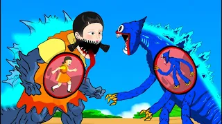 Evolution Of Squid Game Doll  Vs Huggy Wuggy And Godzilla Fusion | Poppy Playtime Animation