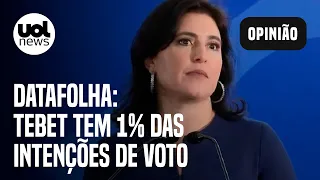 Datafolha: Simone Tebet marca 1% após ser lançada por MDB e PSDB