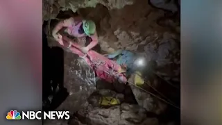 Watch: American carried through Turkish cave on stretcher during rescue