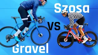 Rower Szosowy vs gravel. O ile jest wolniejszy przy 300W? Wynik zaskakuje. Porównanie | Prawie.PRO