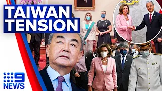 Pelosi pledges US will stand by Taiwan as she makes controversial visit | 9 News Australia