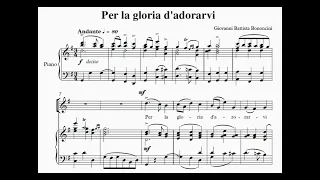 Bononcini, G.: Per la gloria d'adorarvi (G-dur) for Voice and Piano (piano accompaniment)