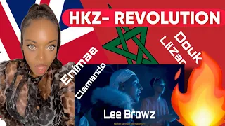 HKZ- REVOLUTION feat. Clemando, Enimaa, LilZar, Douk & Lee Browz (Official) Reaction 🇲🇦🇬🇧😍