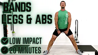 Resistance Band Legs Workout w/ Abs - 20 Minute Band Home Workout