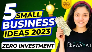 5 Small Business Ideas with ZERO Investment || Easiest Side Hustles 2023 🔥