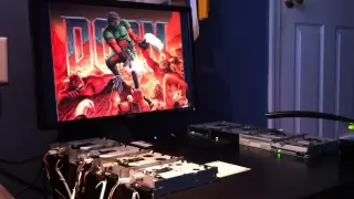 Doom - E1M1 on eight floppy drives