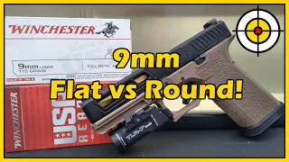 Is The Question Finally Answered? 9mm FMJ Flat vs Round Ballistic Gel Test. Which Penetrates More?