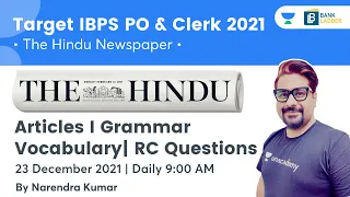 The Hindu Article Discussion I Grammar I Vocabulary I RC Questions | All Bank Exams I Narendra Kumar