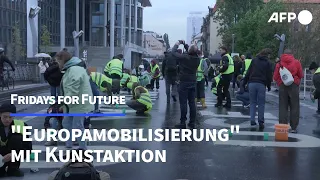 Fridays for Future kündigt "Europamobilisierung" mit Kunstaktion an | AFP