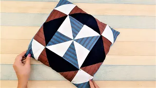 How To Make Cushion Cover From Scrap Fabrics At Home | DIY Pillow Cover